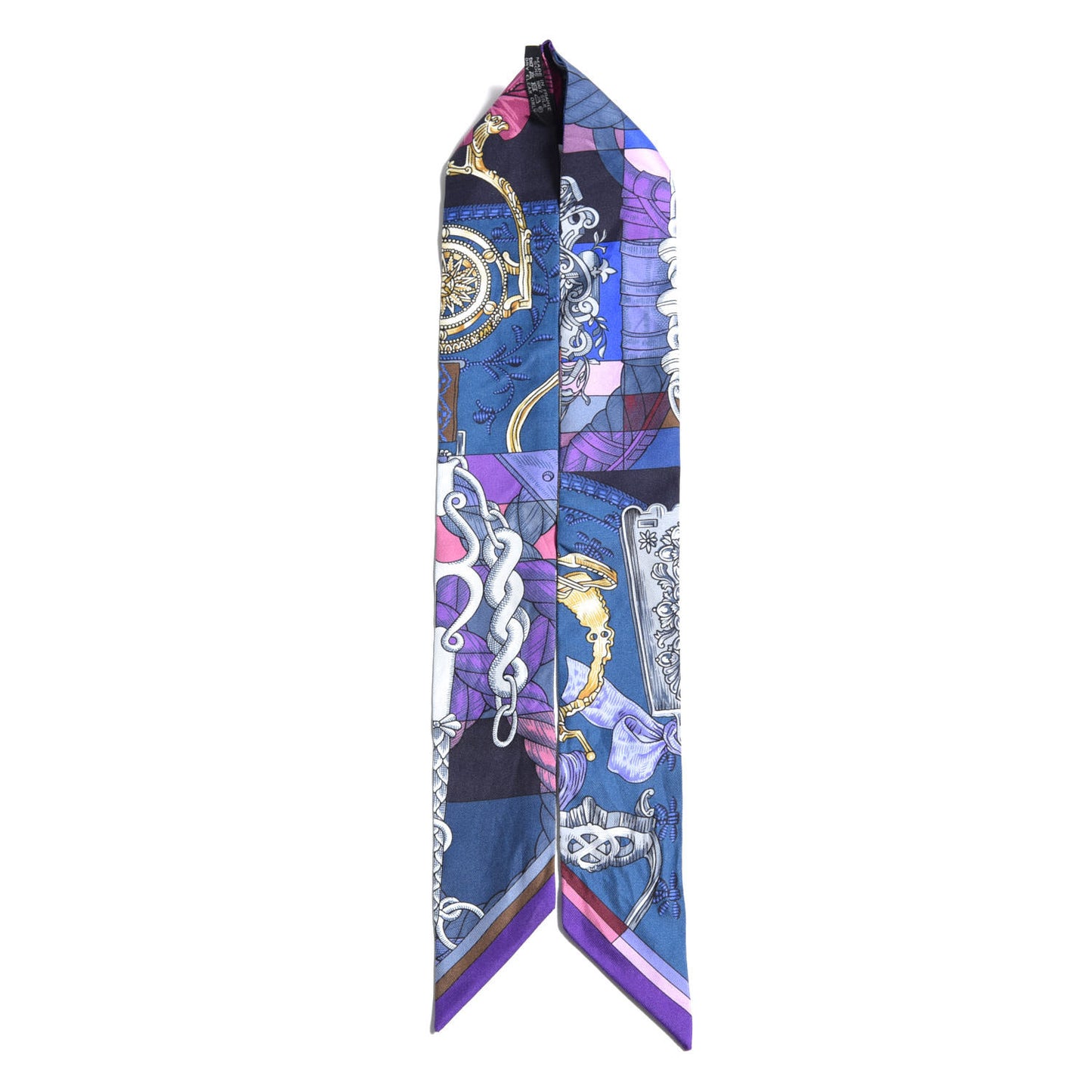 Silk Cavalleria D'Etriers Twilly Violet Bleu Rose