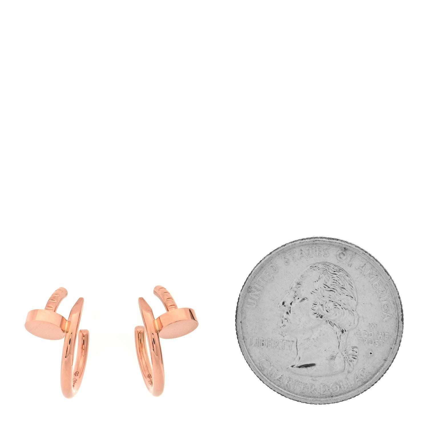 Cartier 18K Pink Gold Juste Un Clou Hoop Earrings 2 of 5