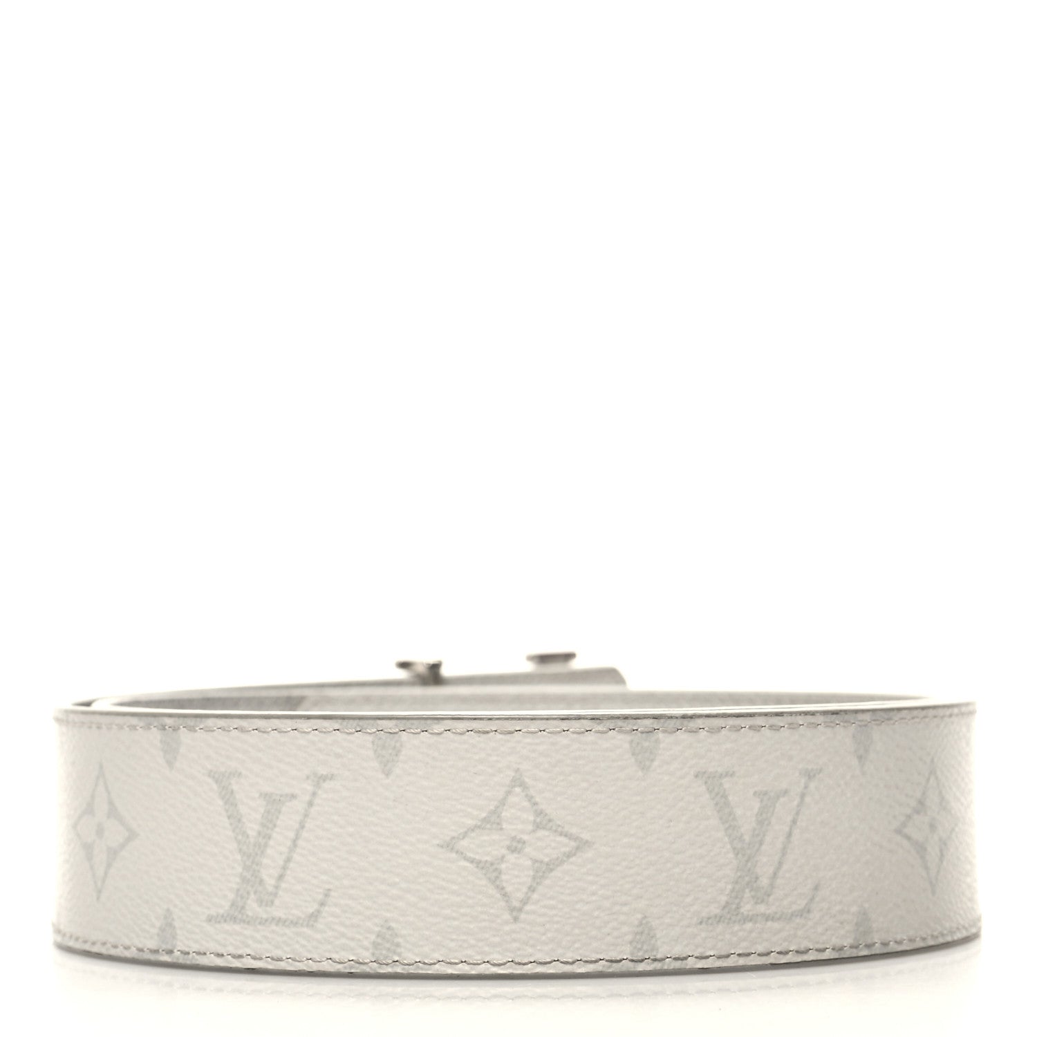 Louis Vuitton Taiga Monogram 40mm LV Initiales Belt 95 38 White 2 of 5