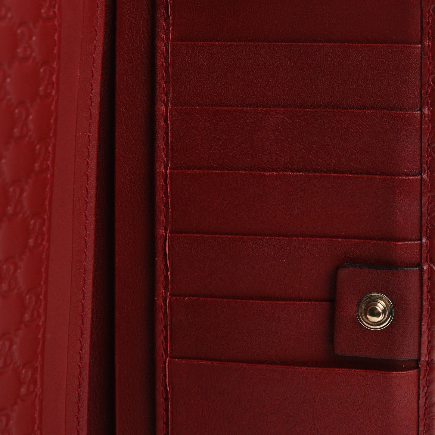 Soft Microguccissima Continental Wallet Red