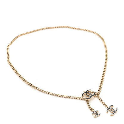 Chanel Enamel CC Ceinture Fantai Adjustable Belt Gold Black 1 of 5