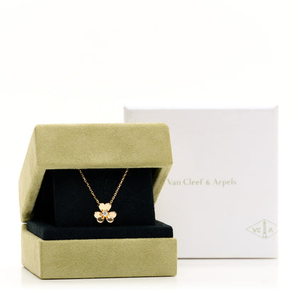 Van Cleef & Arpels 18K Yellow Gold Diamond Mini Frivole Pendant Necklace 5 of 5