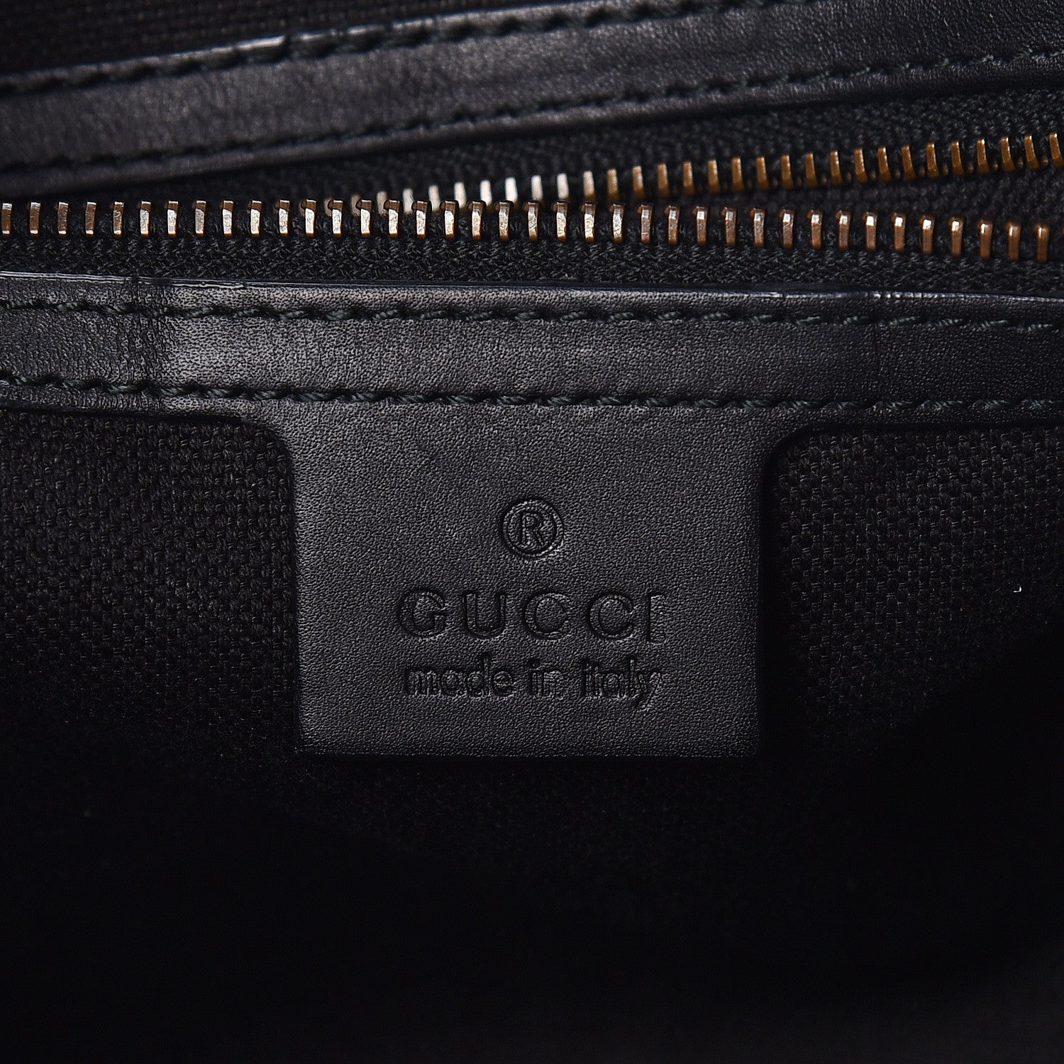Gucci Nubuck Brocade Medium Soft Stirrup Shoulder Bag Black 8 of 10