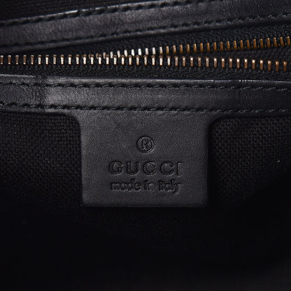 Gucci Nubuck Brocade Medium Soft Stirrup Shoulder Bag Black 8 of 10