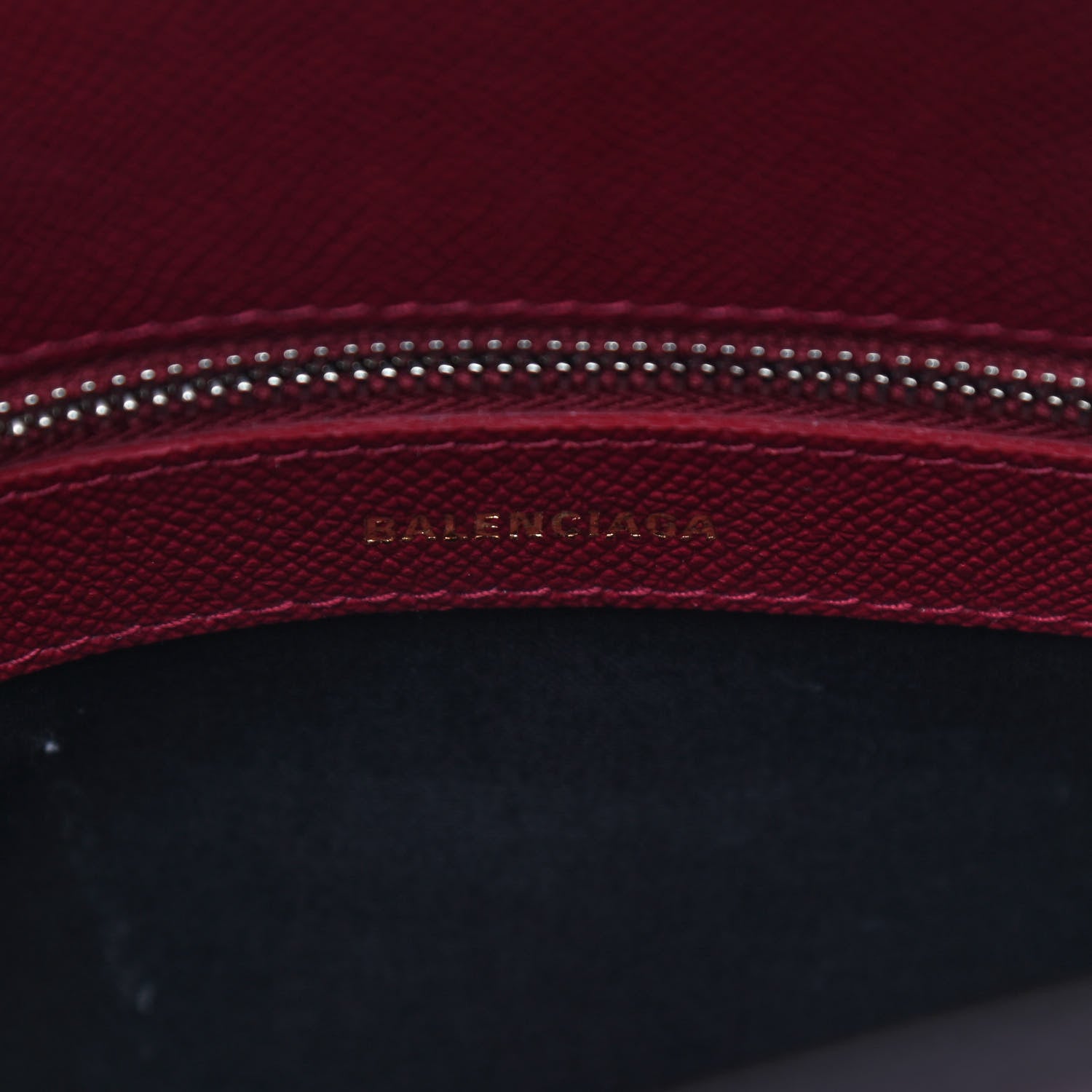 Balenciaga Signature Grained Calfskin Logo S Ville Top Handle Bag Rouge Grenat White 6 of 10