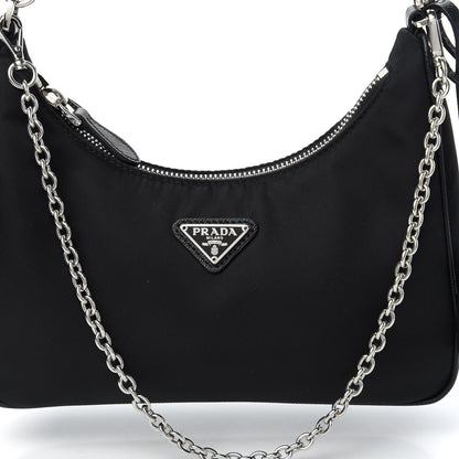 Prada Nylon Re-Edition 2005 Shoulder Bag Black 10 of 10