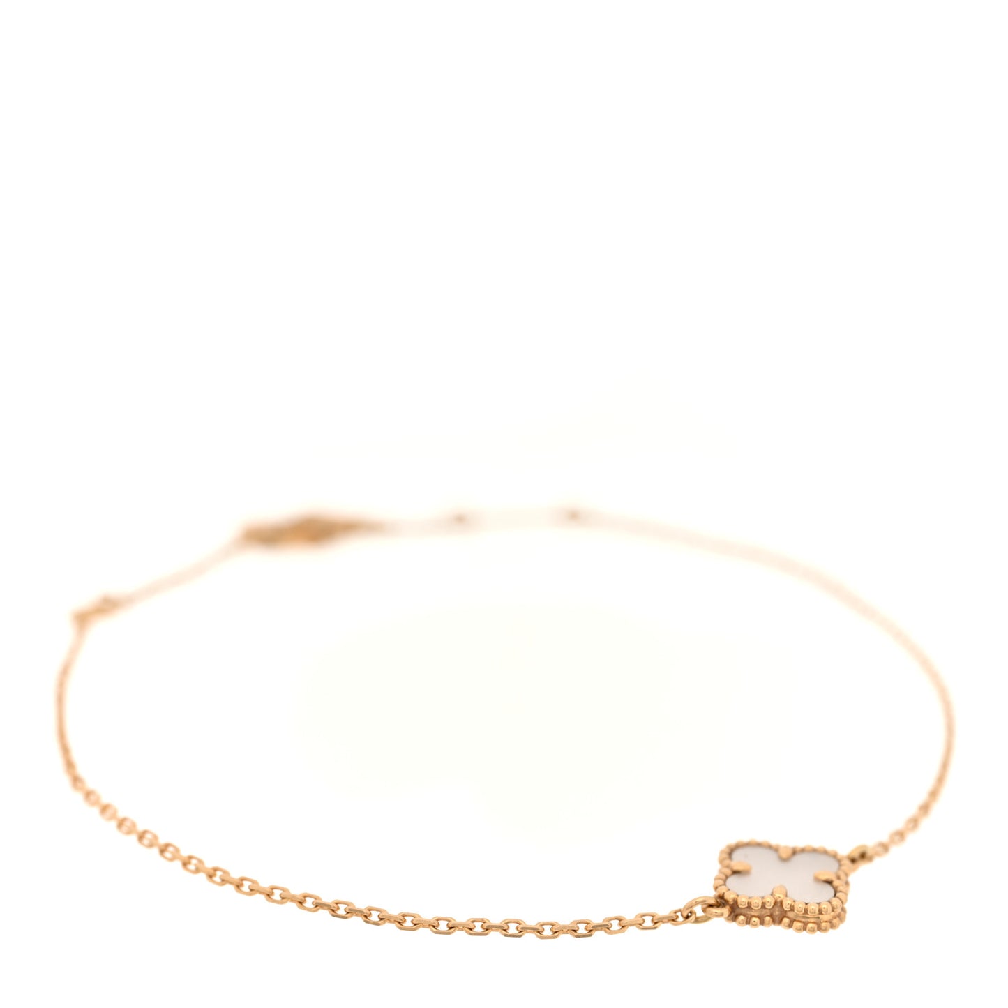 18K Yellow Gold Mother of Pearl Sweet Alhambra Bracelet