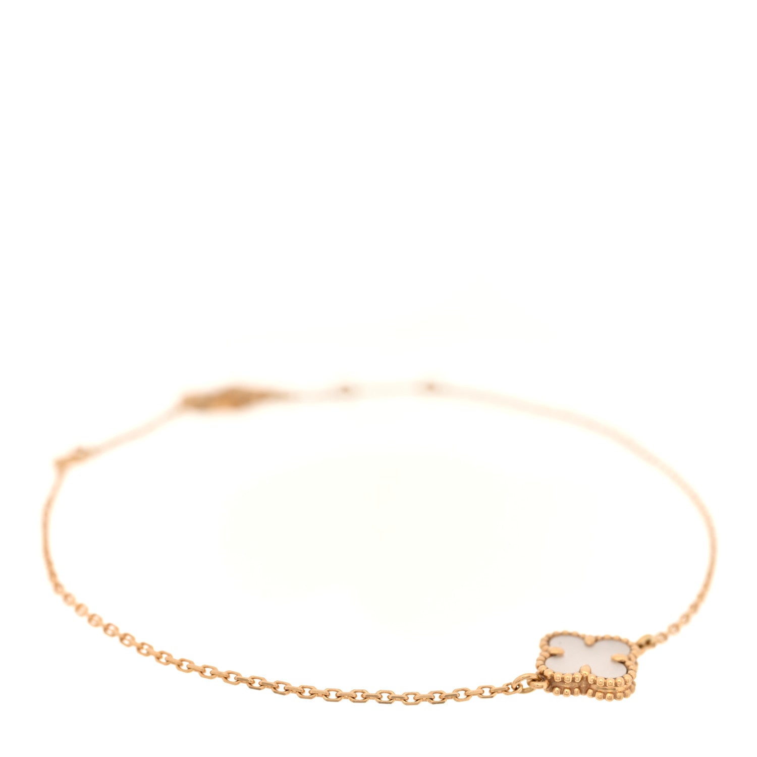 Van Cleef & Arpels 18K Yellow Gold Mother of Pearl Sweet Alhambra Bracelet 1 of 4