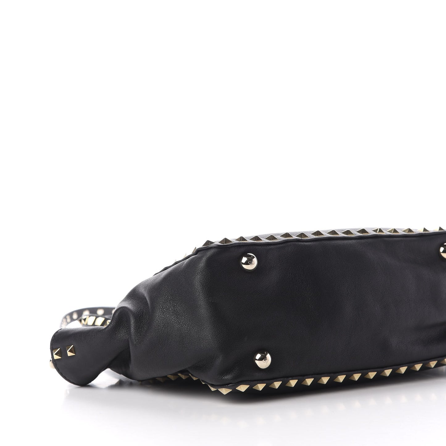 Vitello Small Rockstud Tote Black