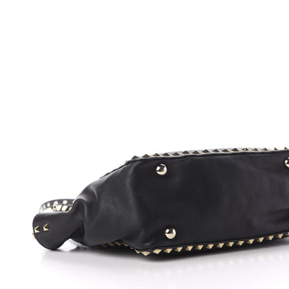 Valentino Garavani Vitello Small Rockstud Tote Black 6 of 11