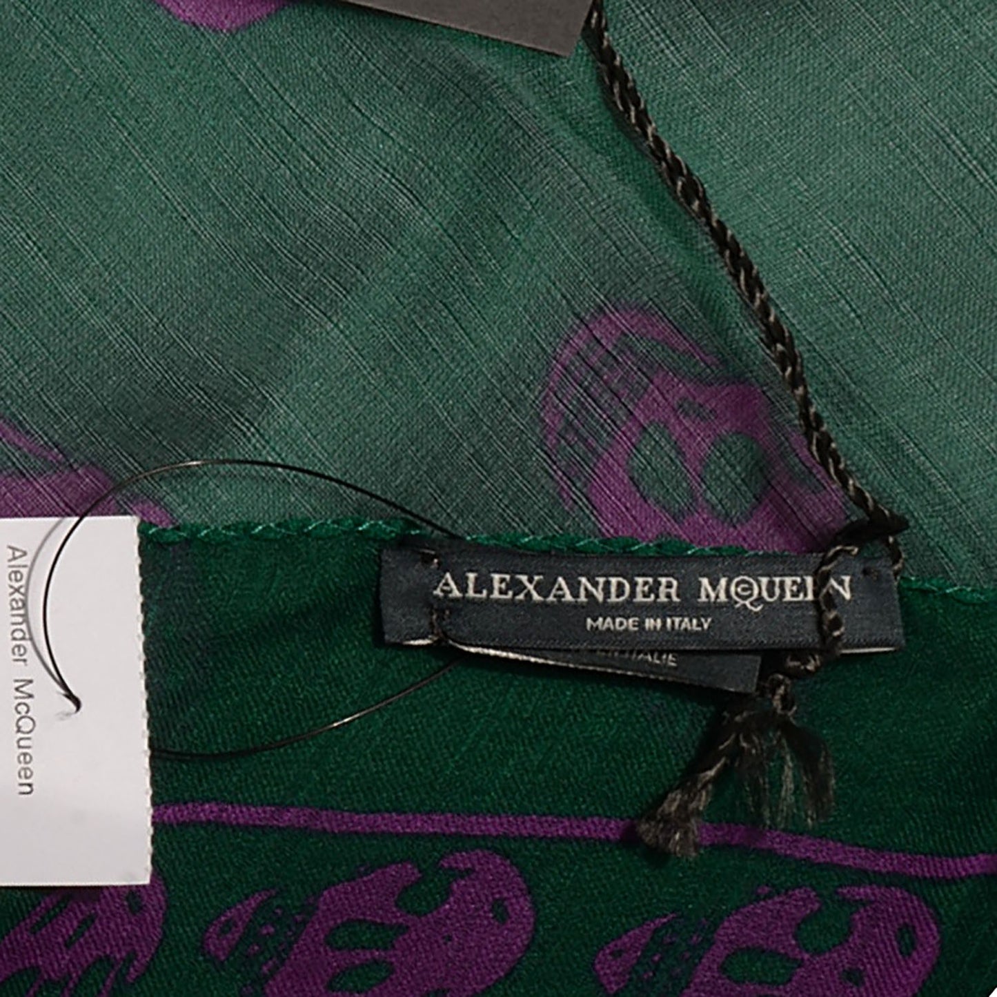 Silk Chiffon Skull Scarf Green