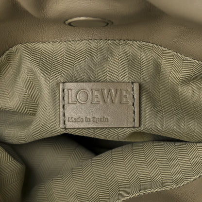 Loewe Shiny Nappa Lambskin Puffer Flamenco Knot Clutch Clay Green 6 of 11