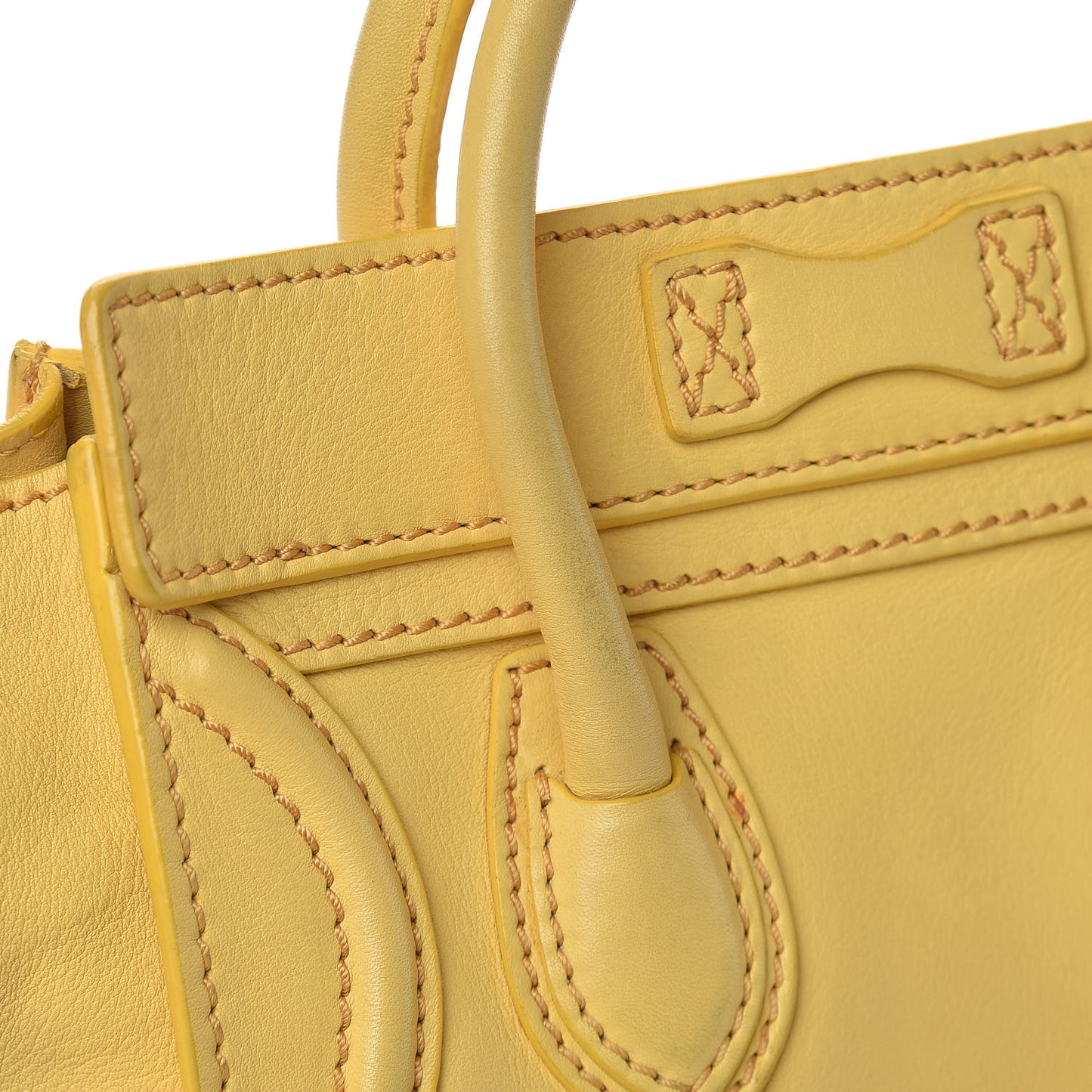 Smooth Calfskin Nano Luggage Citron