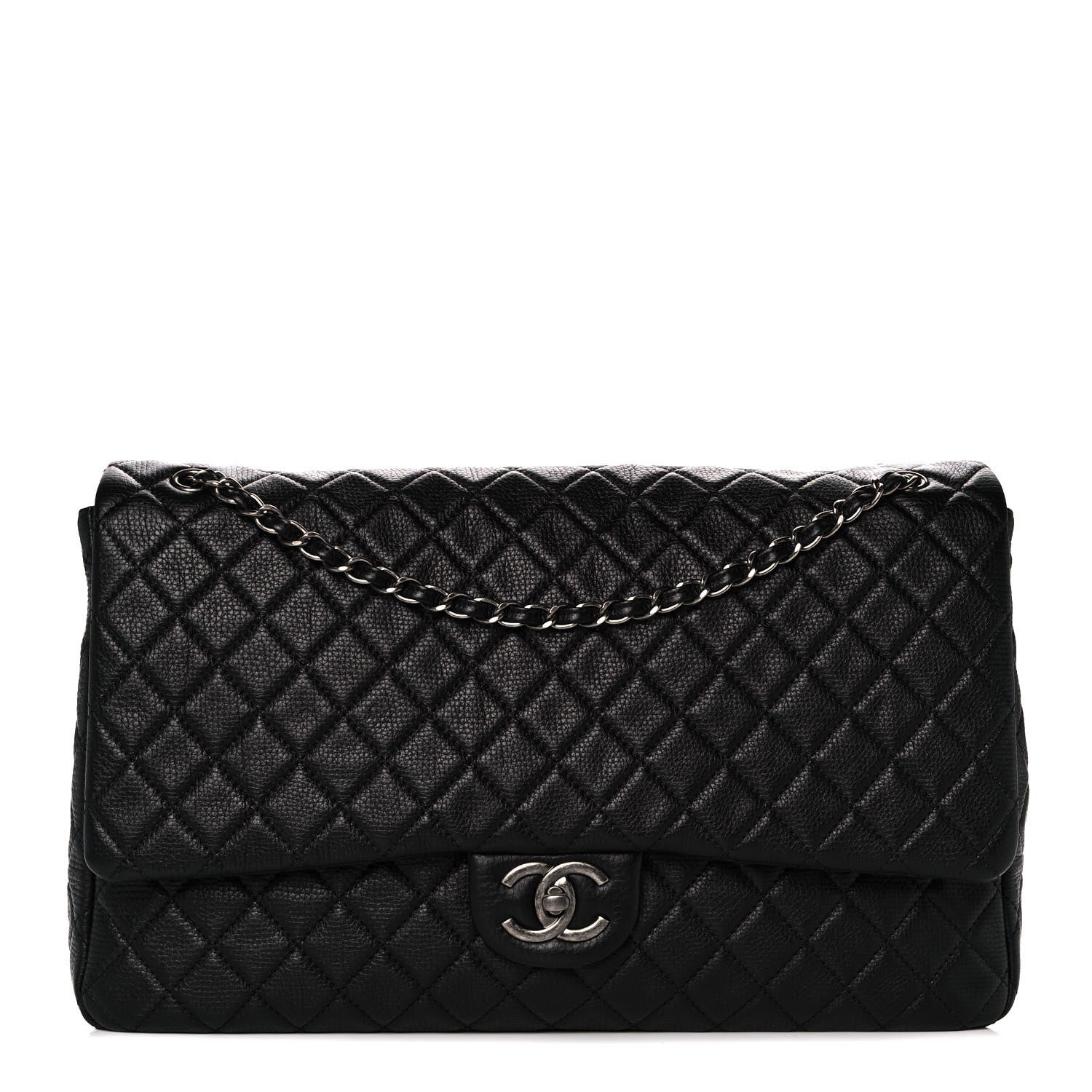 Chanel Calfskin Quilted XXL Travel Flap Bag Black 1 of 14