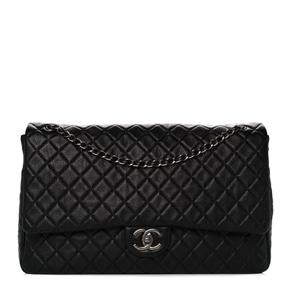 Chanel Calfskin Quilted XXL Travel Flap Bag Black 1 of 14