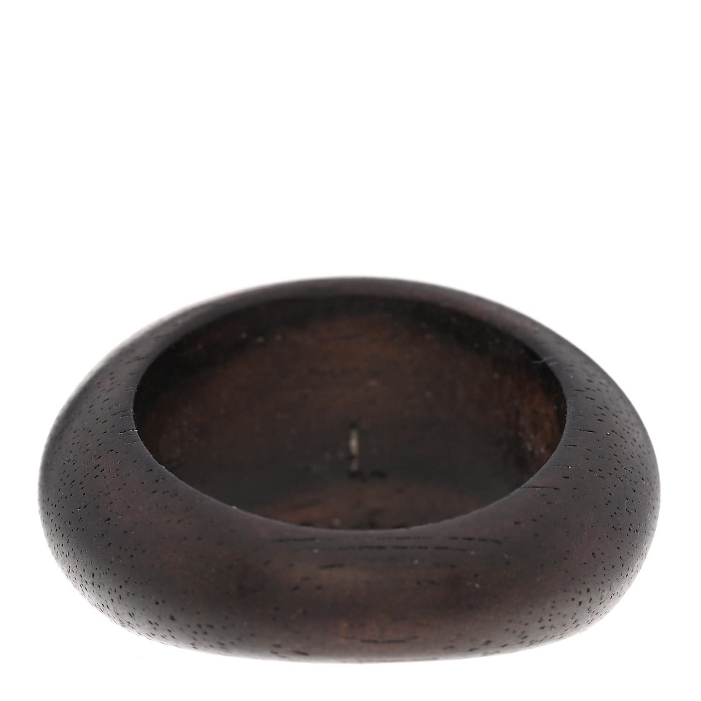 Tiger Wood Brass Ring L Brown