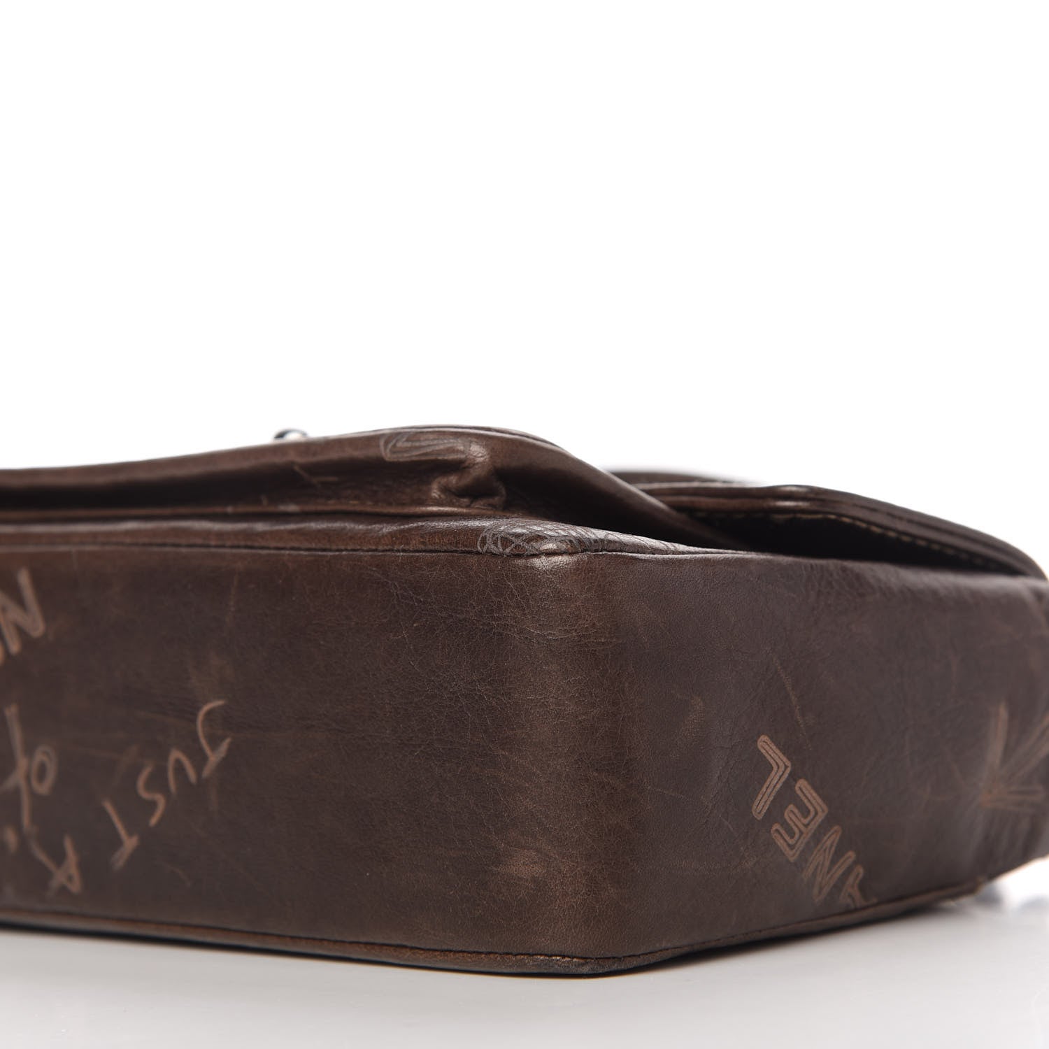 Chanel Calfskin Graffiti Flap Brown 7 of 10