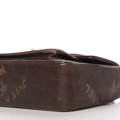 Chanel Calfskin Graffiti Flap Brown 7 of 10