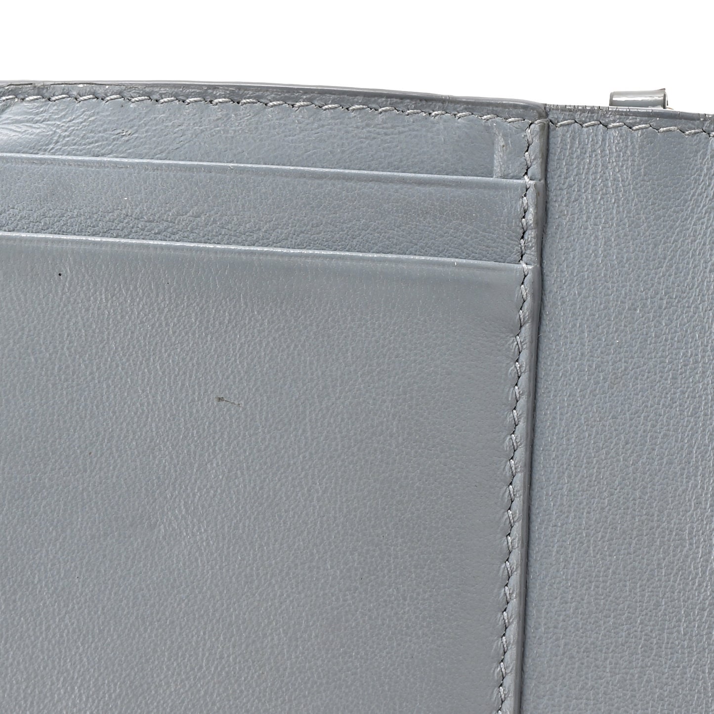 Patent Cannage Lady Dior Lotus Wallet Light Blue