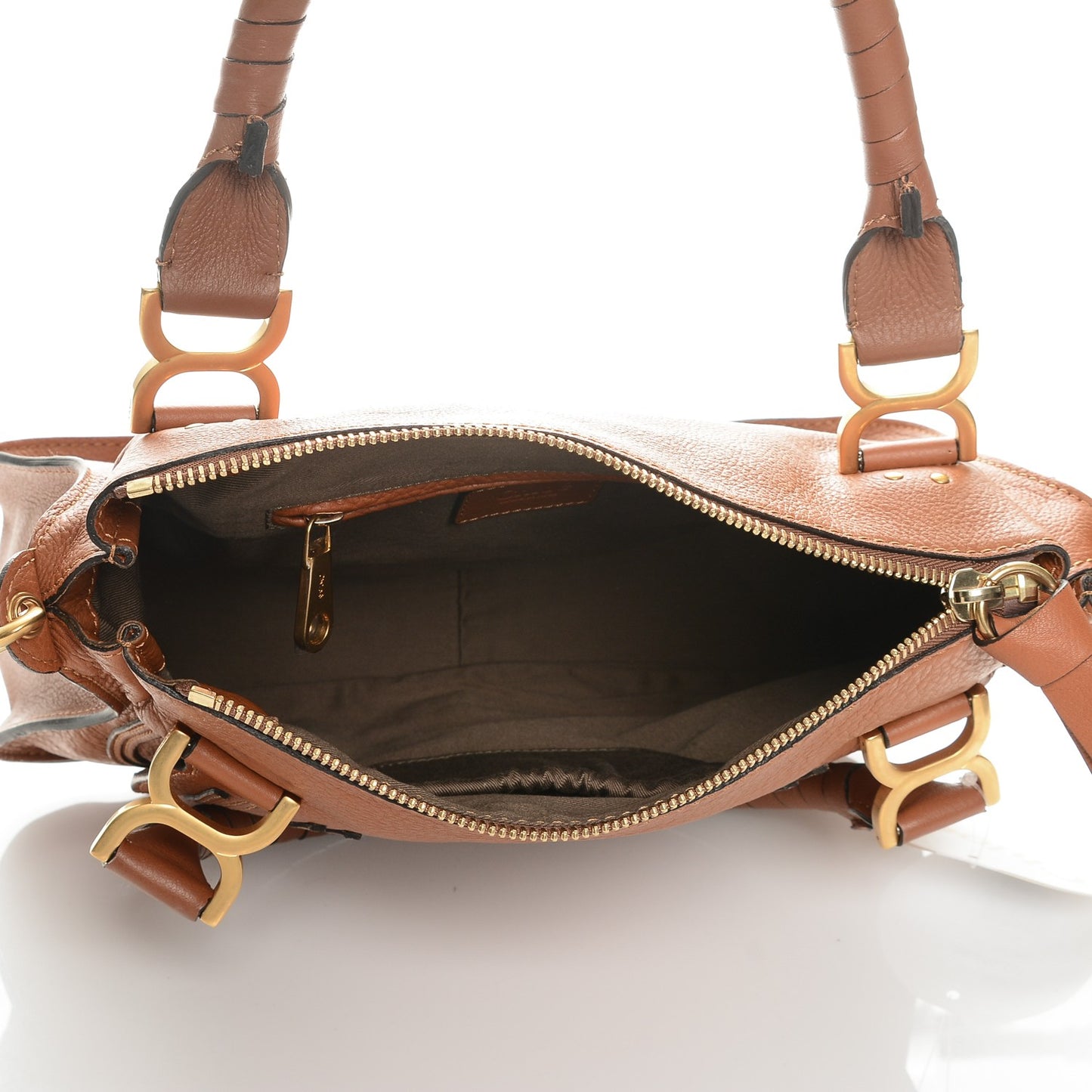 Calfskin Medium Marcie Satchel Tan