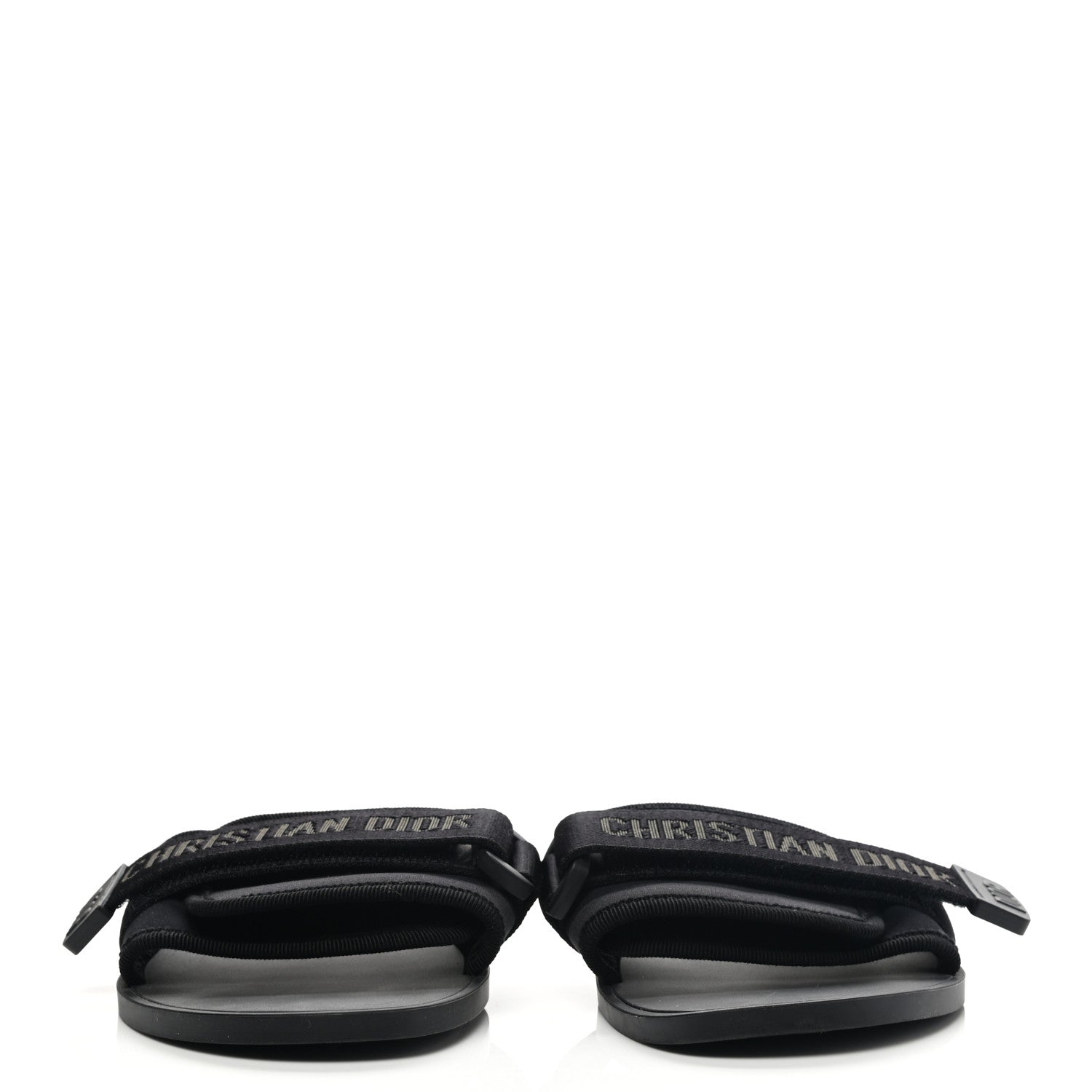 Christian Dior Technical Stretch Fabric Camouflage Dio(r)evolution Slide Sandals 38 Black Military 2 of 8