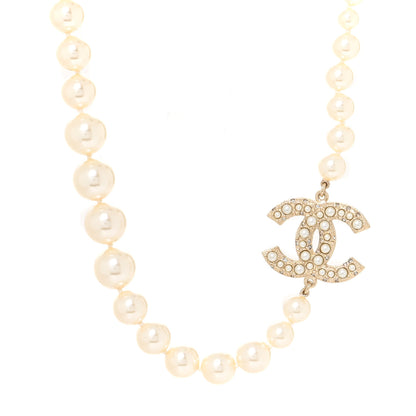 Chanel Pearl CC 100th Anniversary Necklace Light Gold 1 of 5