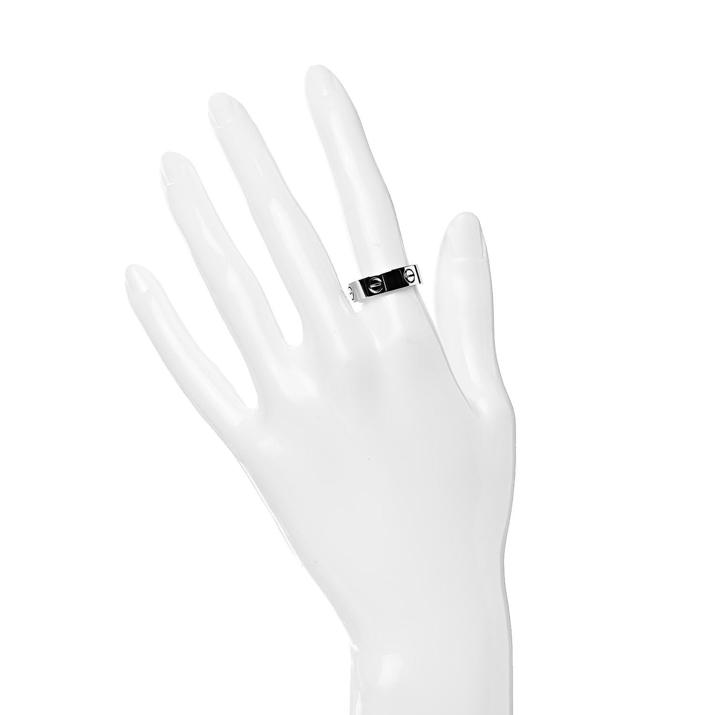 18K White Gold 5.5mm LOVE Ring 54 6.75