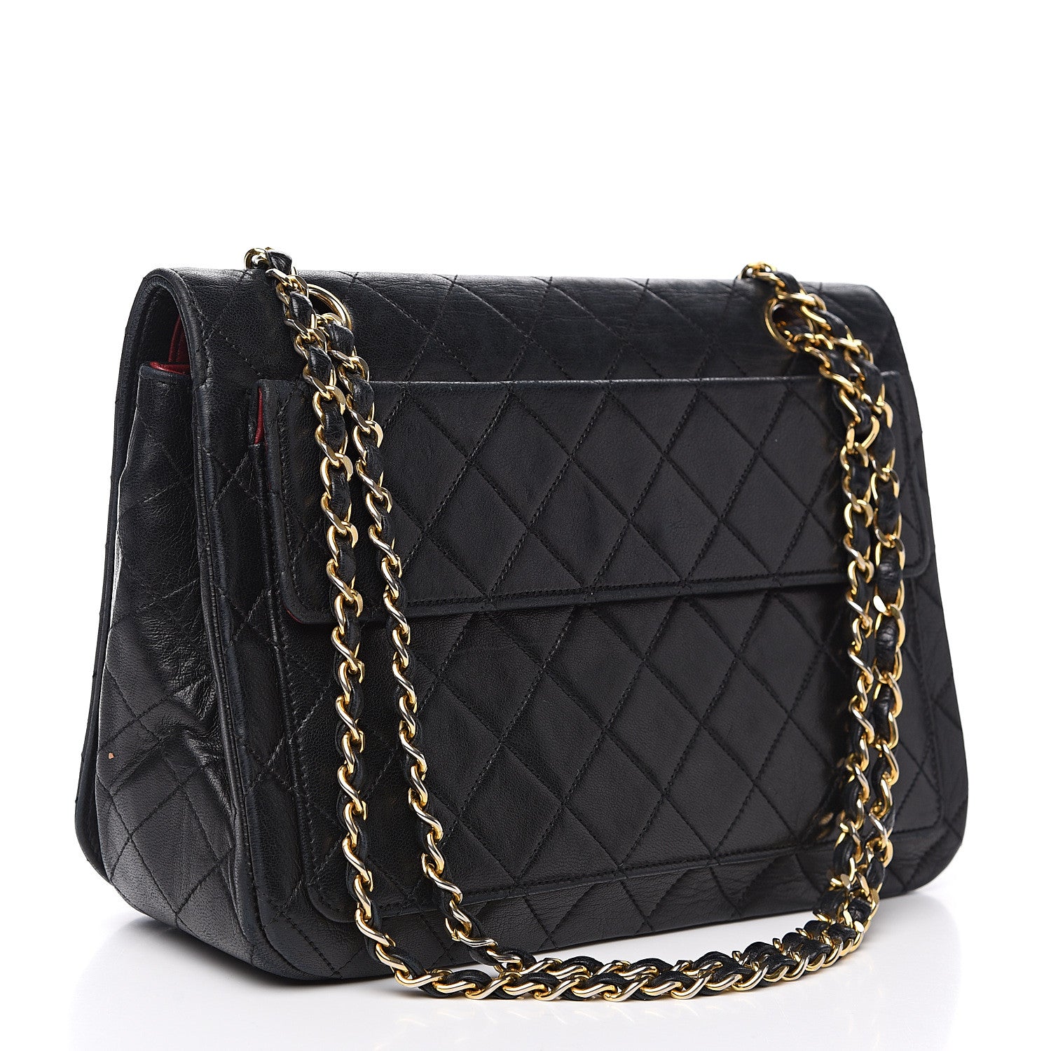 Chanel Lambskin Quilted Medium Single Flap Black 1 of 15