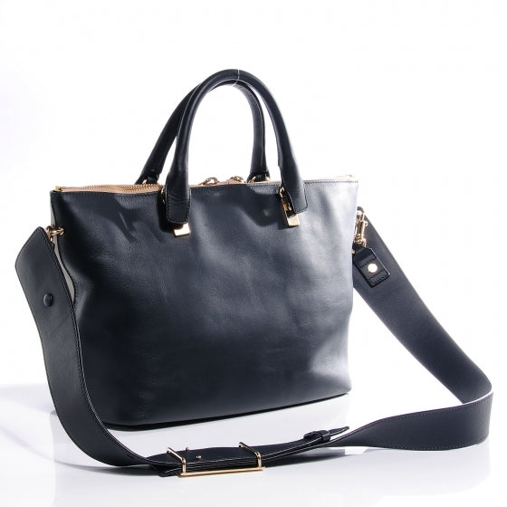 Chloe Smooth Calfskin Medium Baylee Tote Mushroom Black 3 of 9