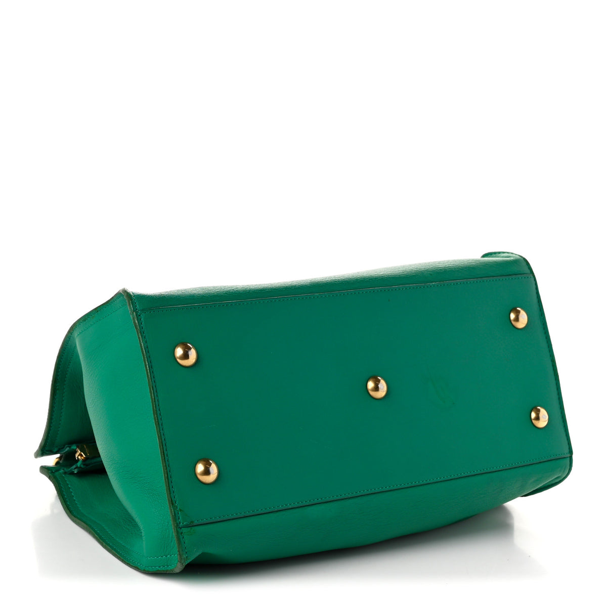 Calfskin Small Classic Y Cabas Green