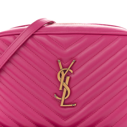 Saint Laurent Calfskin Matelasse Monogram Lou Camera Bag Bright Pink 8 of 17