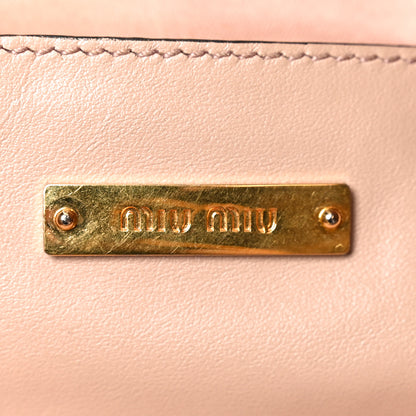 Miu Miu Soft Calf Studded Shopping Tote Cammeo 6 of 12