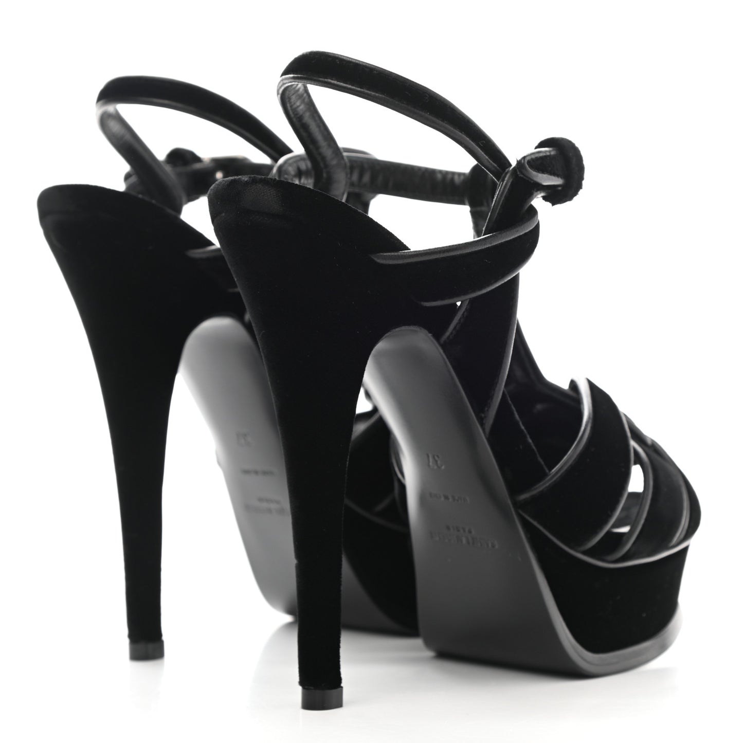 Velvet Tribute 105 Platform Sandals 40 Black