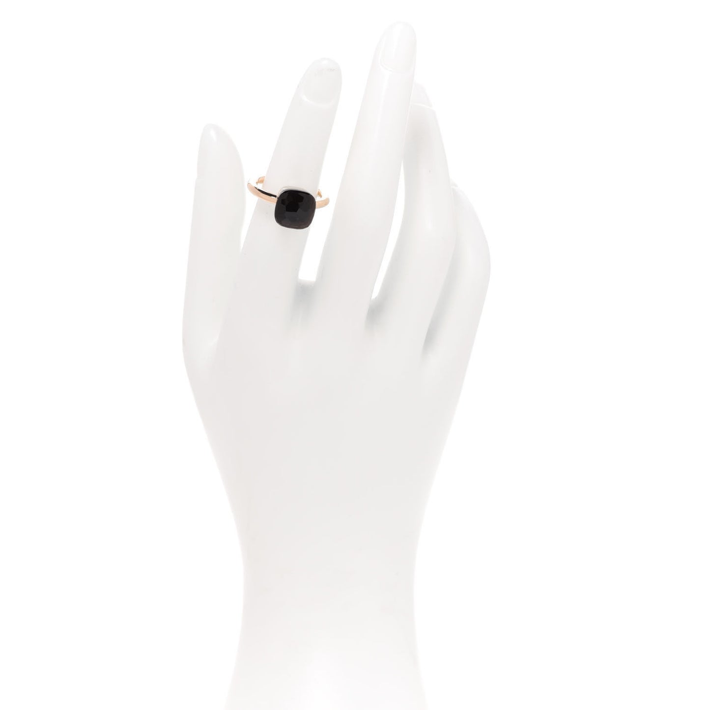 18K Rose Gold Smoky Quartz Classic Nudo Ring 50 5.25