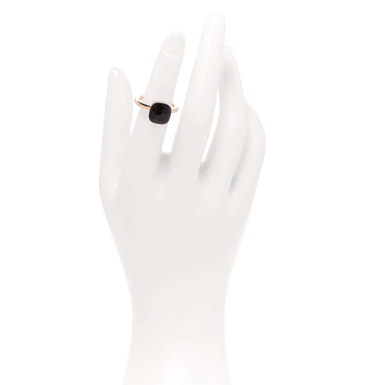 Pomellato 18K Rose Gold Smoky Quartz Classic Nudo Ring 50 5.25 2 of 5