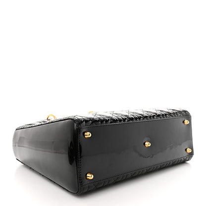 Christian Dior Patent Cannage Large Lady Dior Black 4 of 14