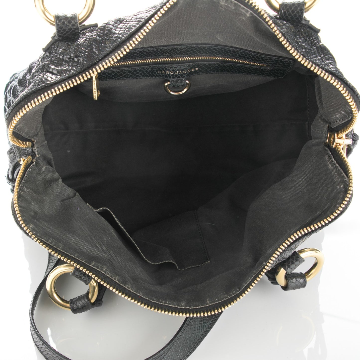 Python Effect Quilted Rio Stardust Satchel Black