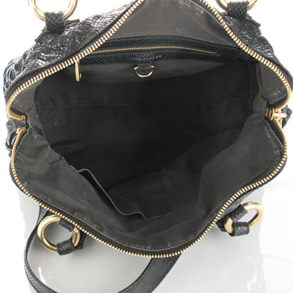 Marc Jacobs Python Effect Quilted Rio Stardust Satchel Black 6 of 10