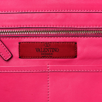 Valentino Garavani Vitello Medium Rockstud All Over Tote Pop Fuxia 6 of 12