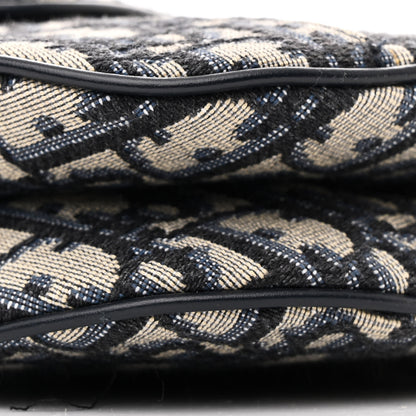 Christian Dior Oblique Mini Saddle Bag Blue 9 of 11