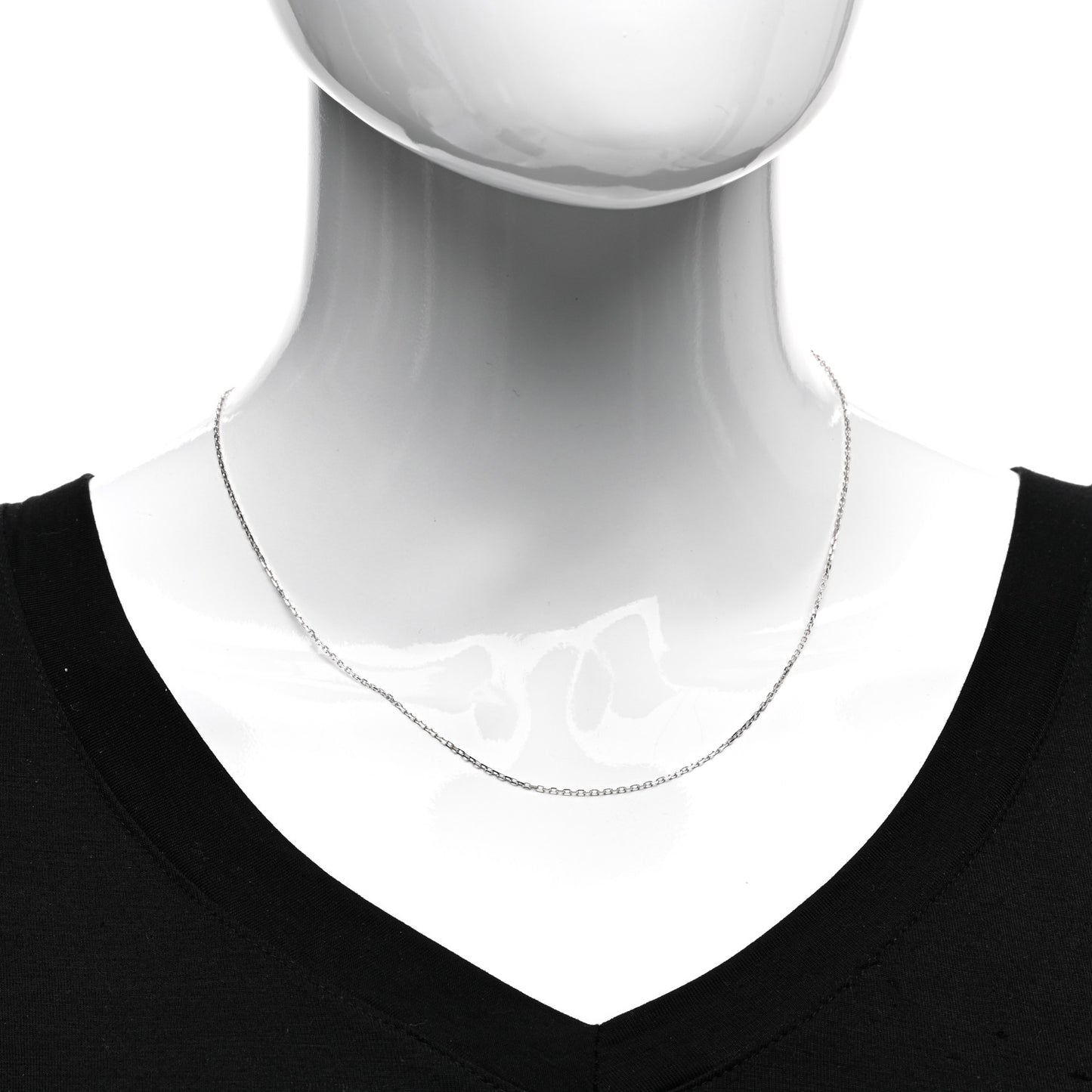 18K White Gold Chain Necklace