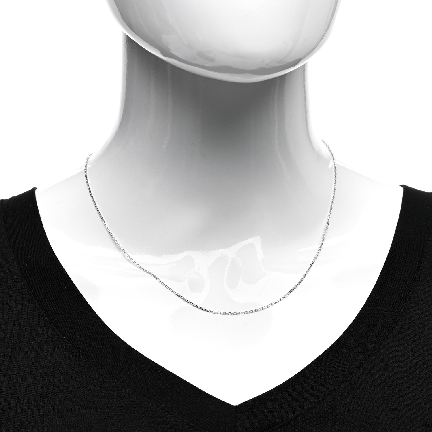 Cartier 18K White Gold Chain Necklace 2 of 5