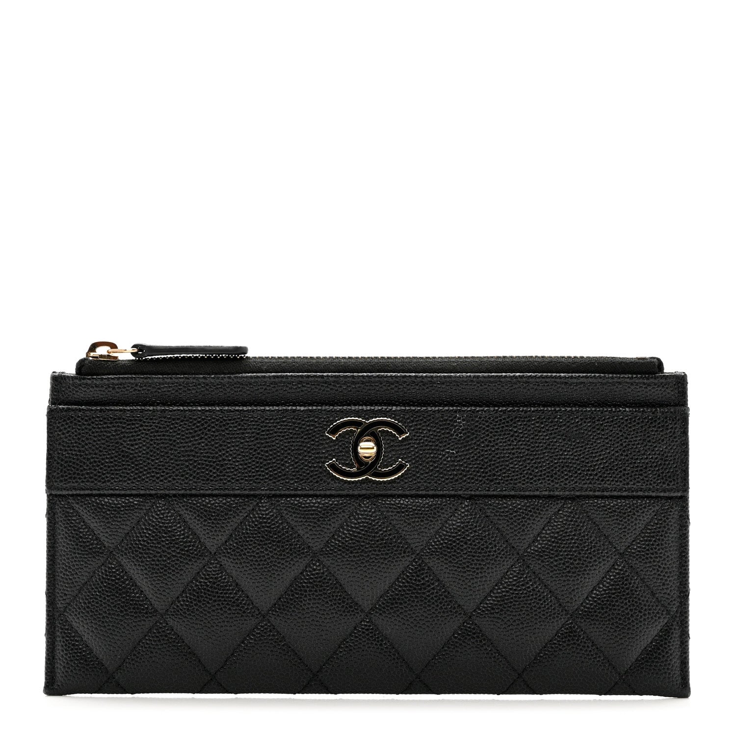 Chanel Caviar Quilted Mademoiselle Vintage Zip Pouch Black 1 of 8