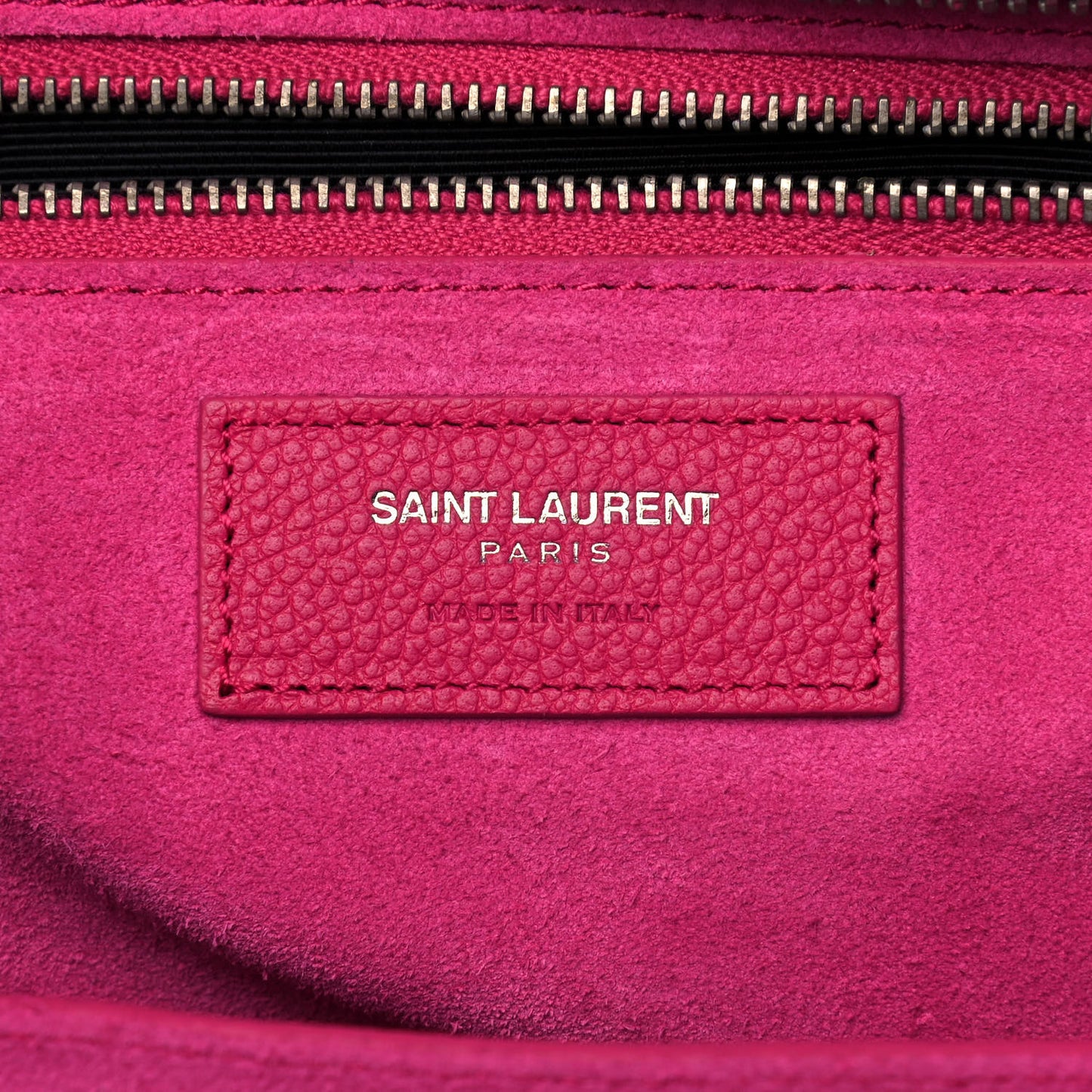 Grained Calfskin Small Cabas Rive Gauche Bubblegum