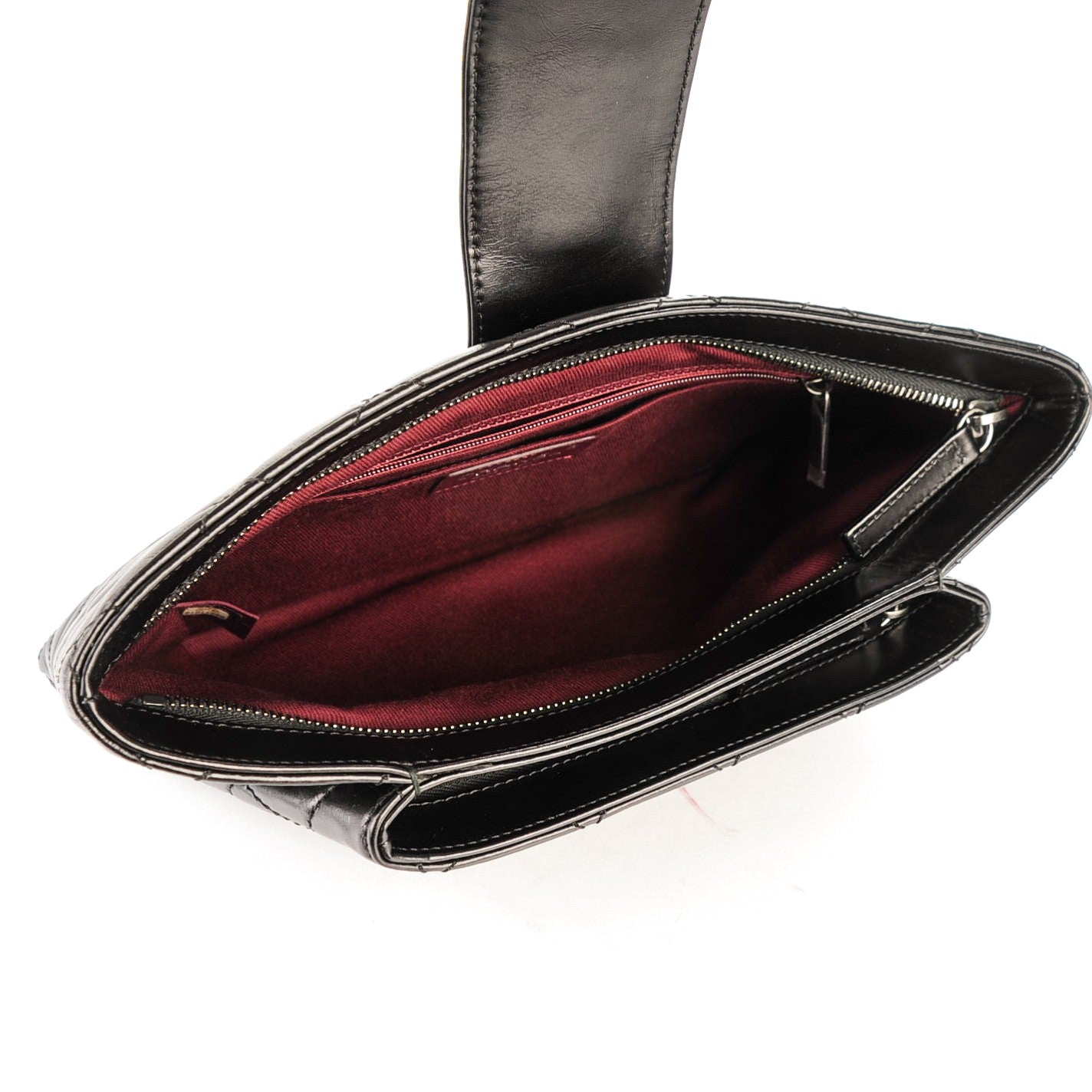 Chanel Glazed Calfskin Quilted Coco Pleats Clutch Black 5 of 7