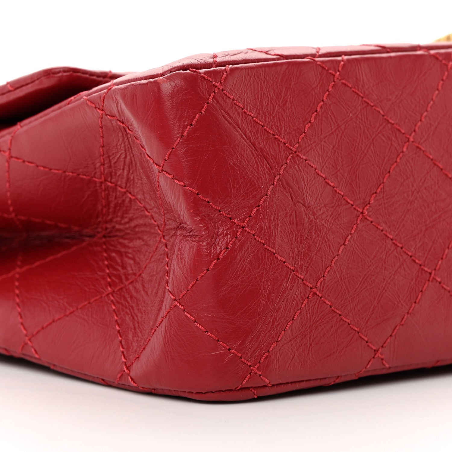 Chanel Aged Calfskin Quilted 2.55 Reissue 226 Flap Red 9 of 15