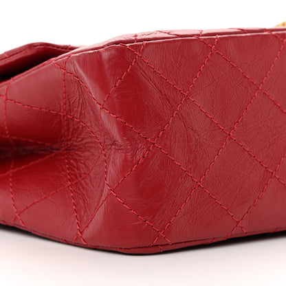 Chanel Aged Calfskin Quilted 2.55 Reissue 226 Flap Red 9 of 15