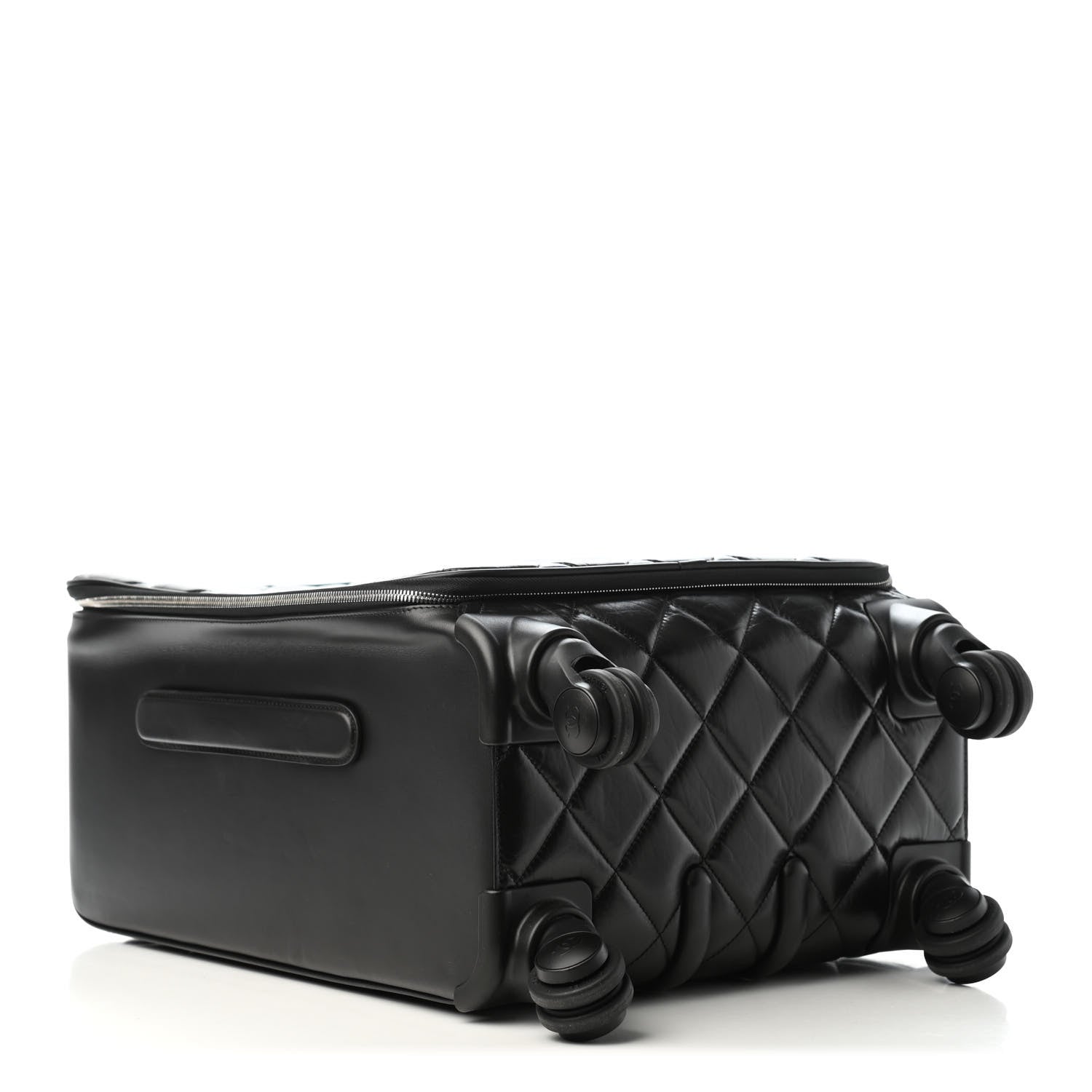 Chanel Calfskin Quilted Coco Case Trolley Rolling Luggage Black 3 of 4