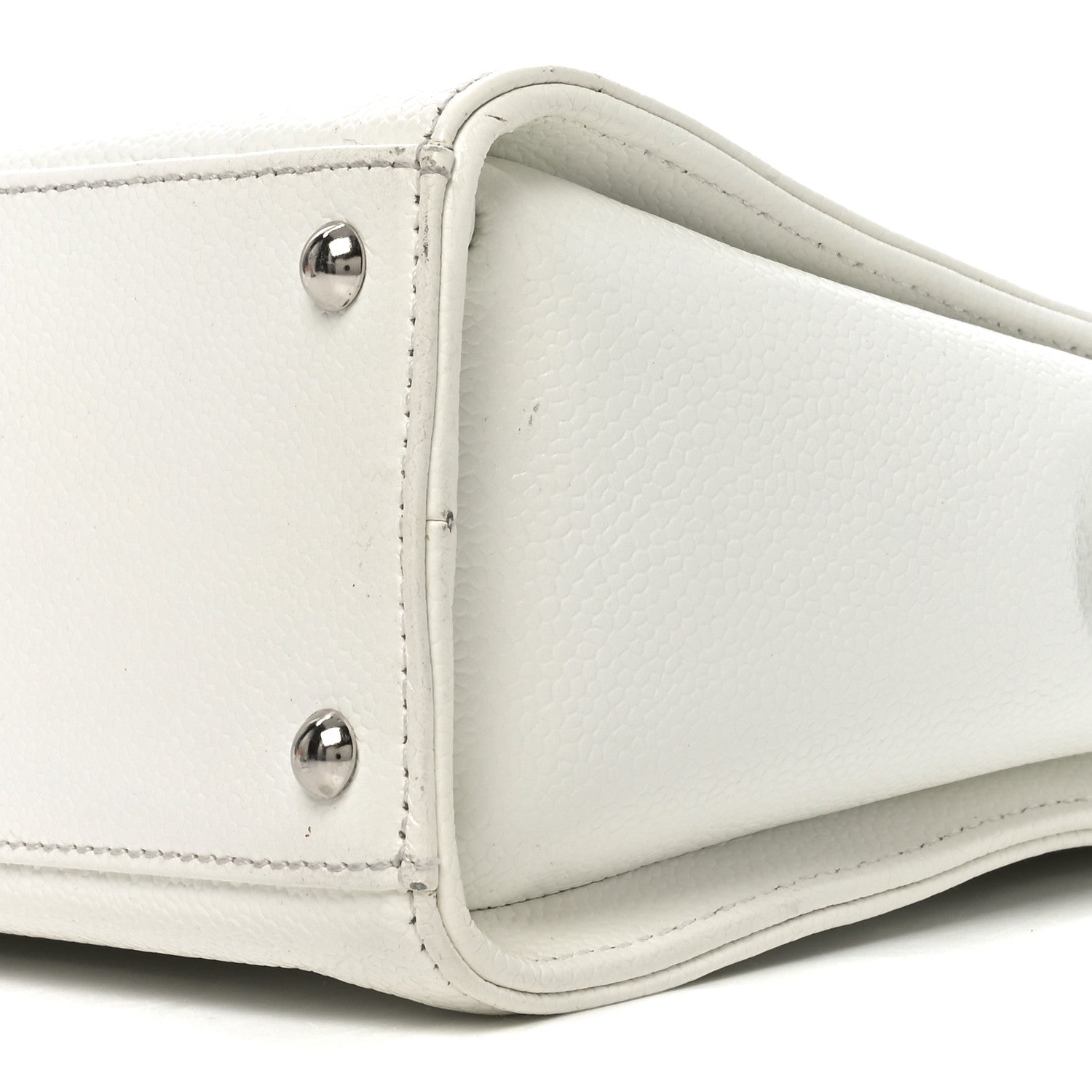 Chanel Caviar CC Shoulder Bag White 10 of 10