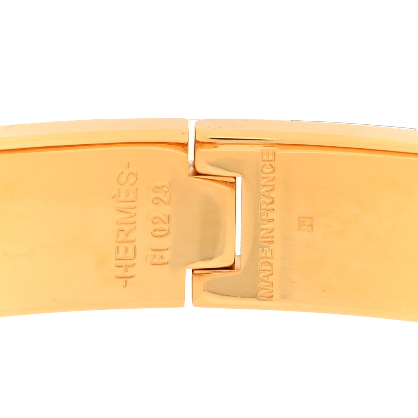 Enamel Printed Parures de Maharajas Narrow Clic Clac H Bracelet GM Tropique